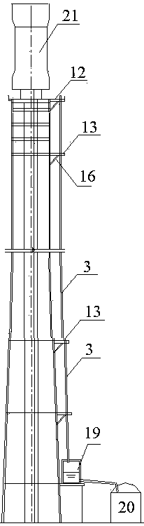 Heat absorption tower drum external suspension type molten salt pipeline system and molten salt pipeline suspension method
