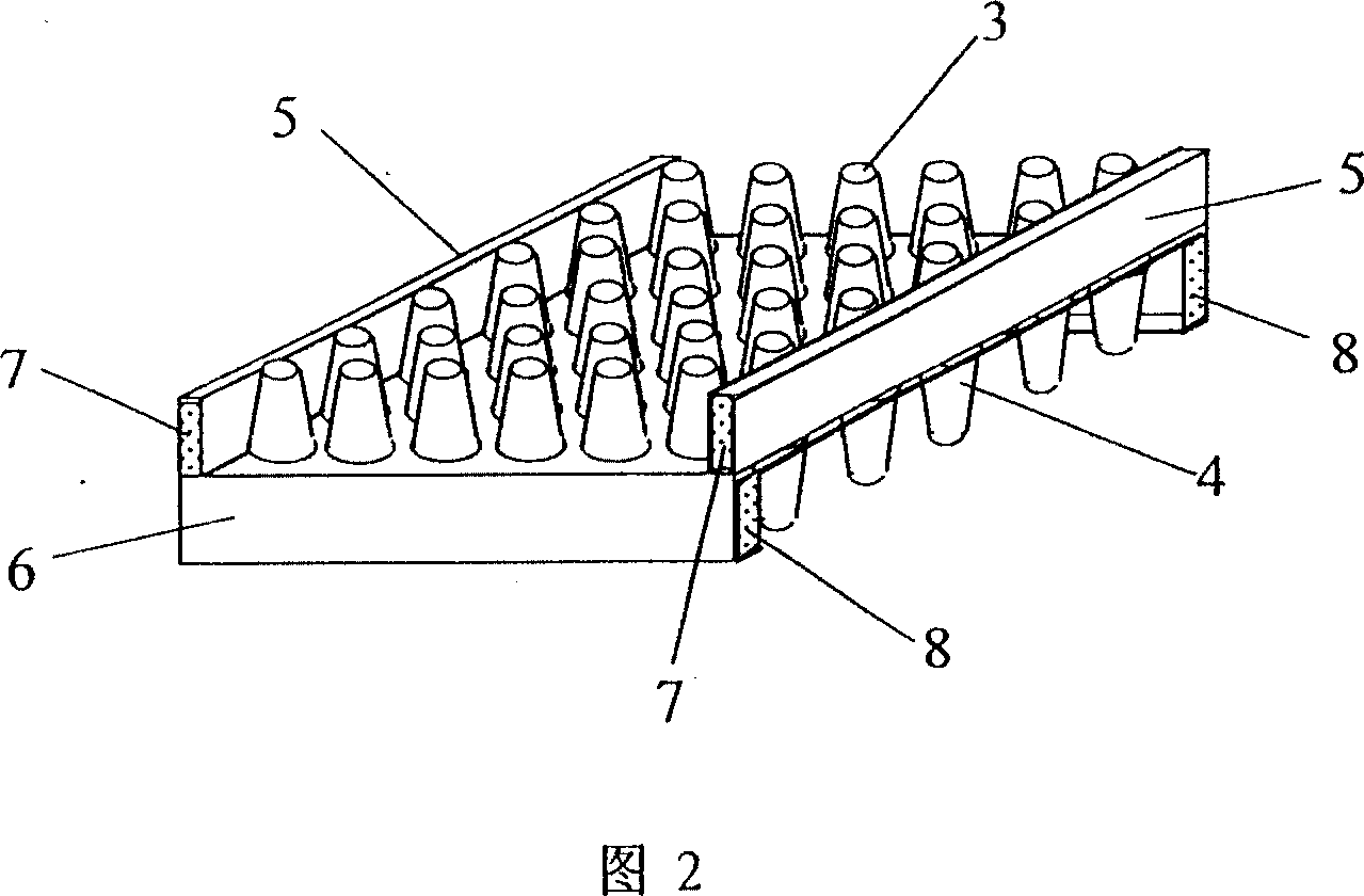 Flat plate type moderate temperature solid oxide fuel battery pile connecting component