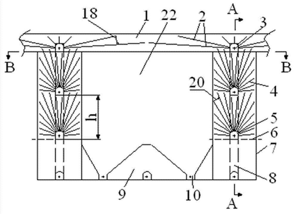Method for recycling ore pillars by middle-deep hole and deep hole united blasting technique