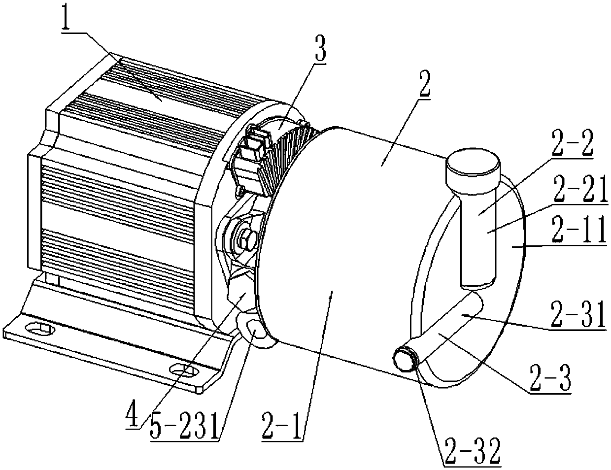 Automotive electric hydraulic power-assisted steering pump assembly