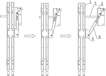 Screen pull-out overturning structure