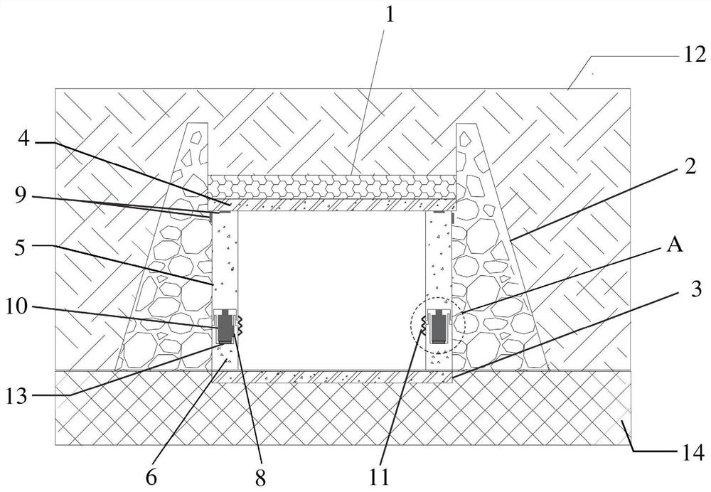 Active comprehensive load reduction structure and method for high-fill roadbed culvert
