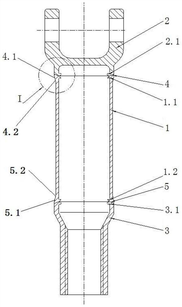 A kind of friction welding aluminum alloy transmission shaft and its processing method