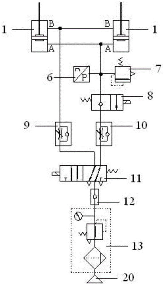 A mine pressure similar simulation pneumatic support system and control method