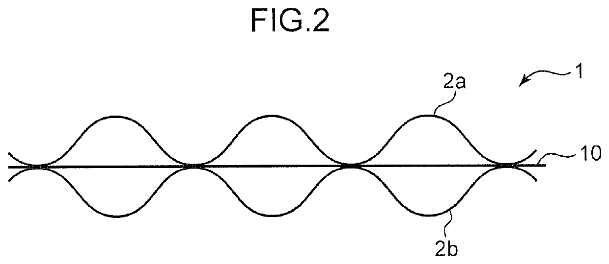 Composite stretchable member, wearable article, and method for producing wearable article