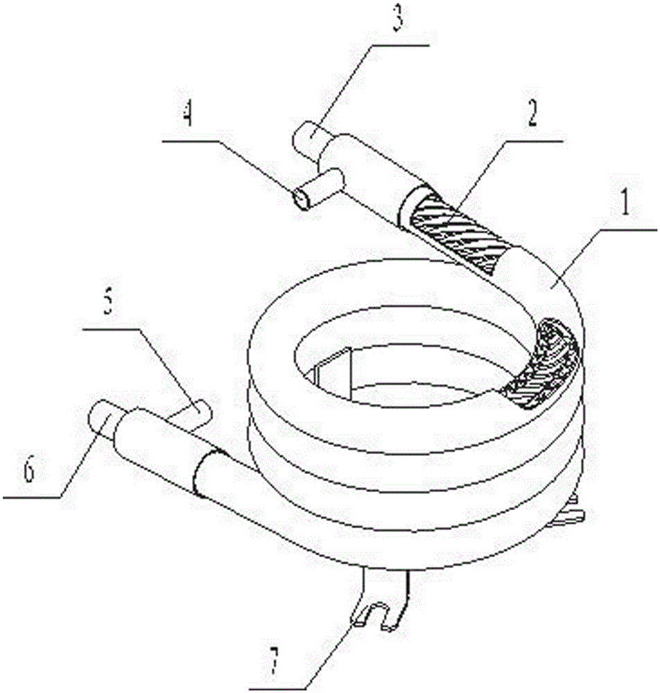 Efficient heat exchanger employing reinforced spiral pipe