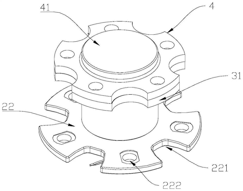 Horizontal wheel assembly and rail vehicle