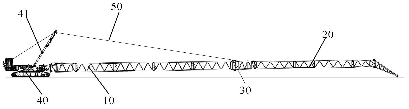 Truss arm frame and folding method thereof as well as crane