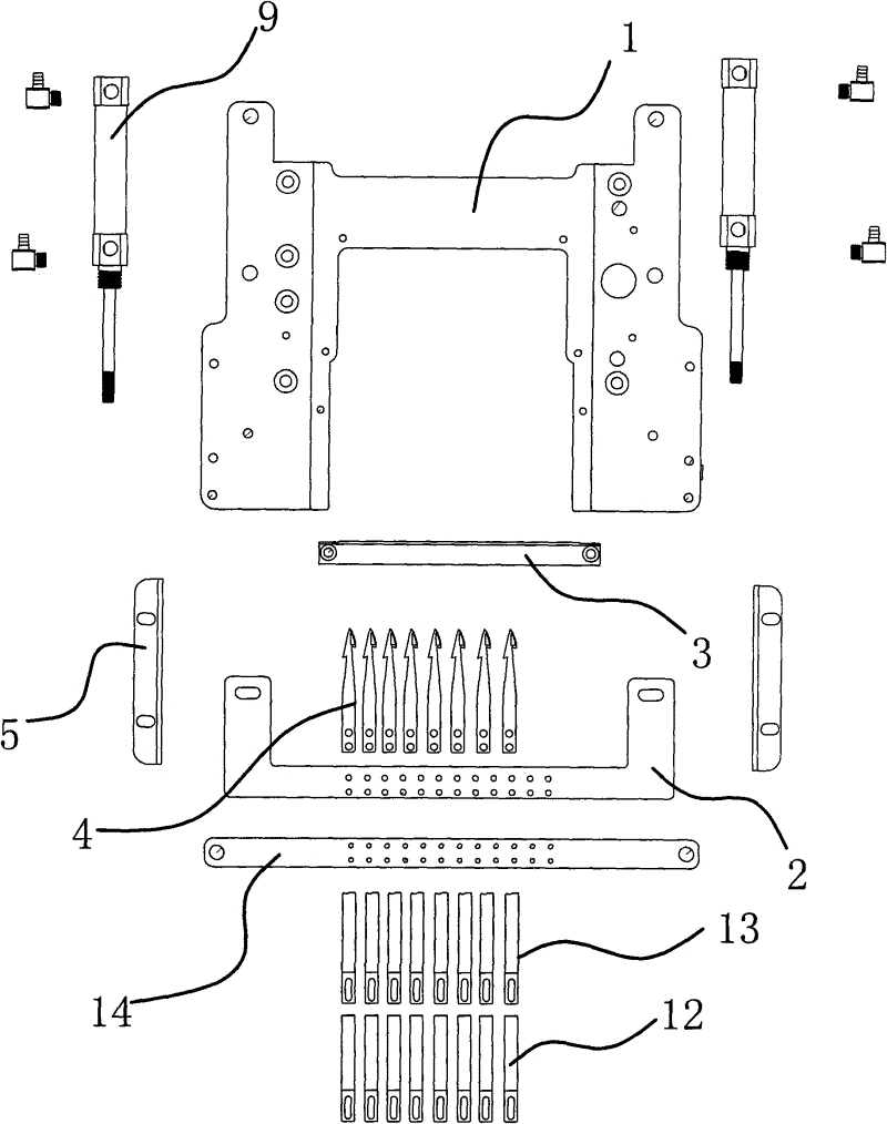 Automatic thread cutting device in multi-needle machine