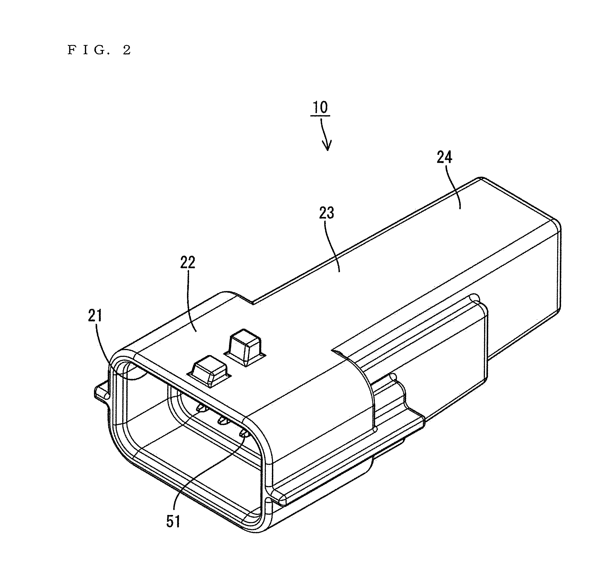 Connector with electronic component