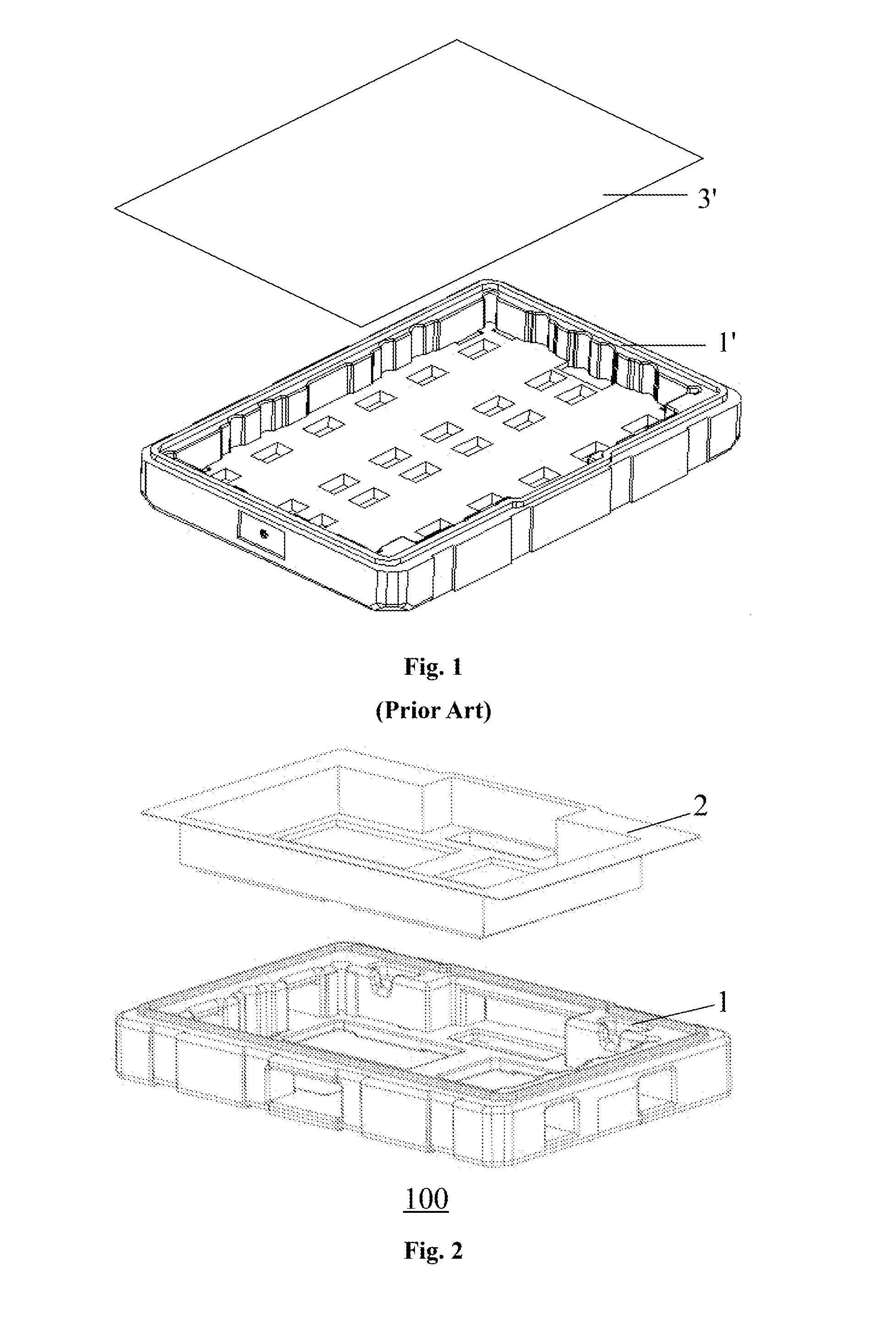 A box for carrying the liquid crystal display panel