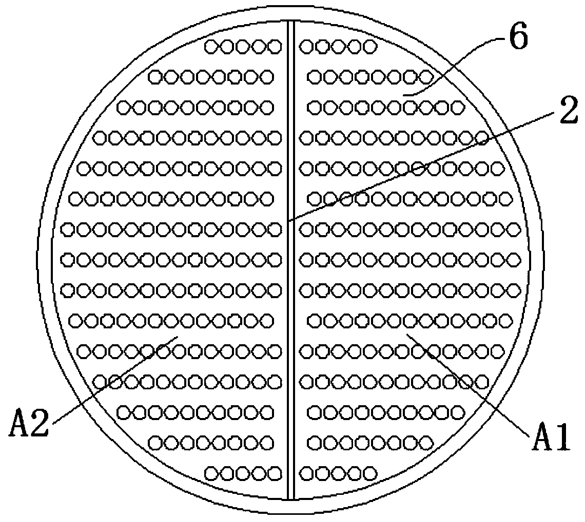Round block hole type multi-path graphite heat exchanger