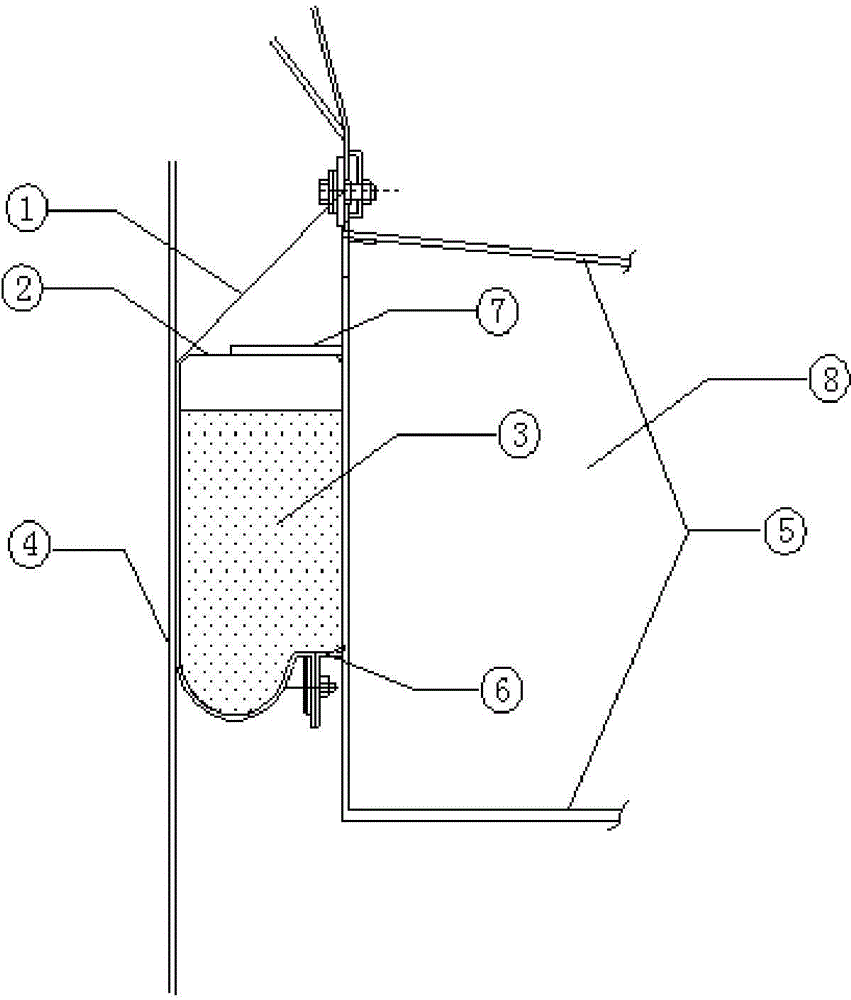 Device for guiding out static electricity of floating-roof oil tank through soft seal