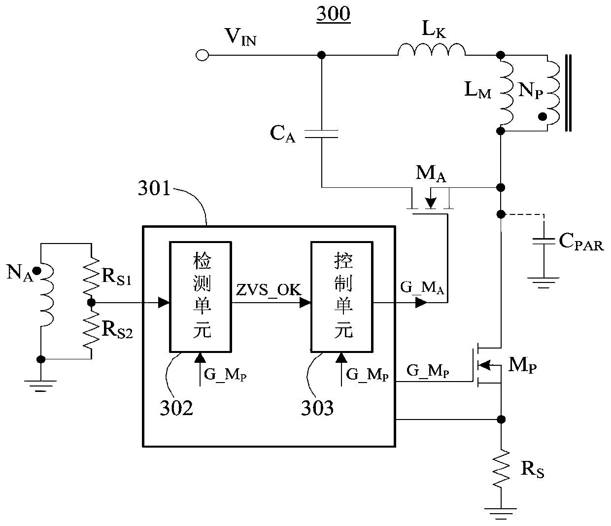 A method and circuit for adaptive control of active clamp flyback converter