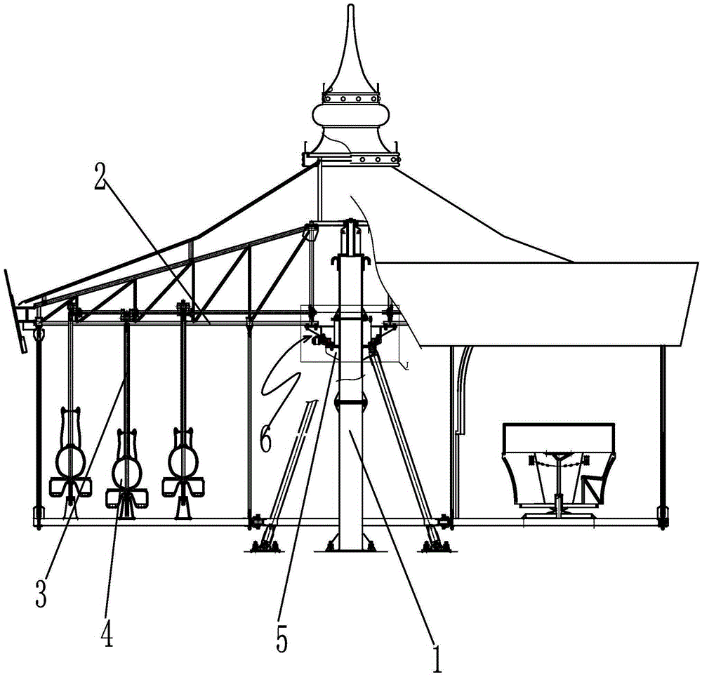 Vertical and axial suspension supporting structure