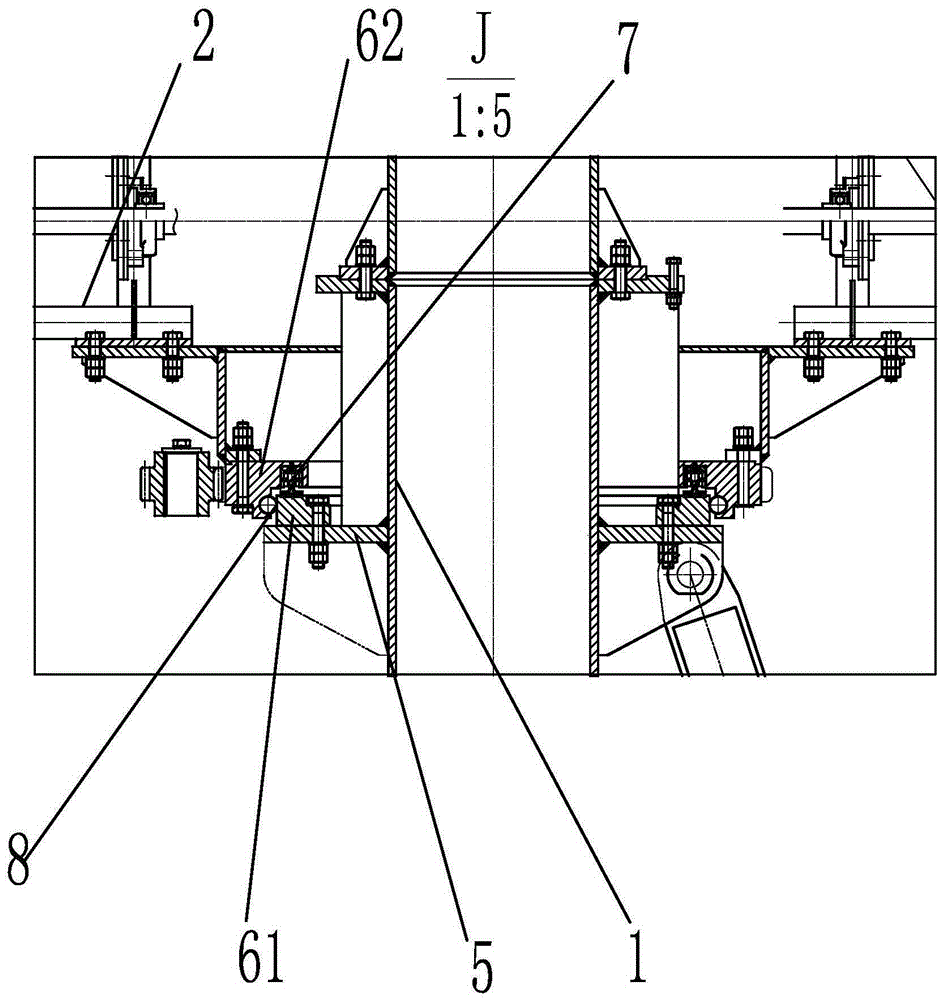 Vertical and axial suspension supporting structure