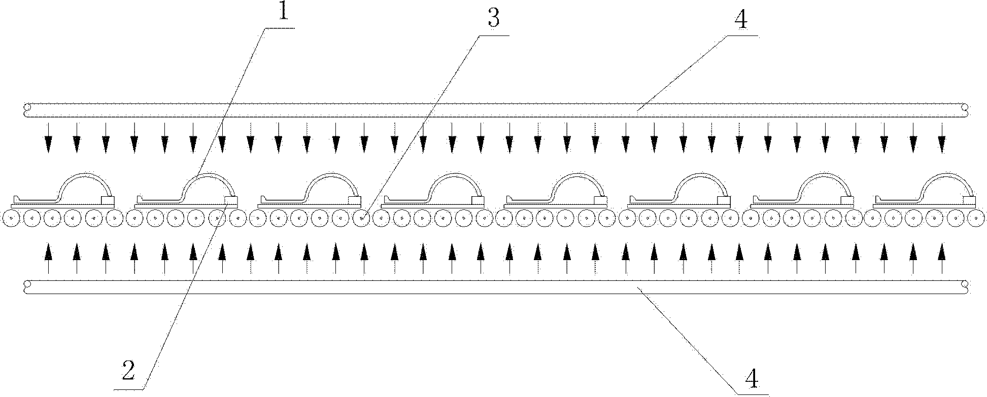 Clay tile blank supporting and drying device