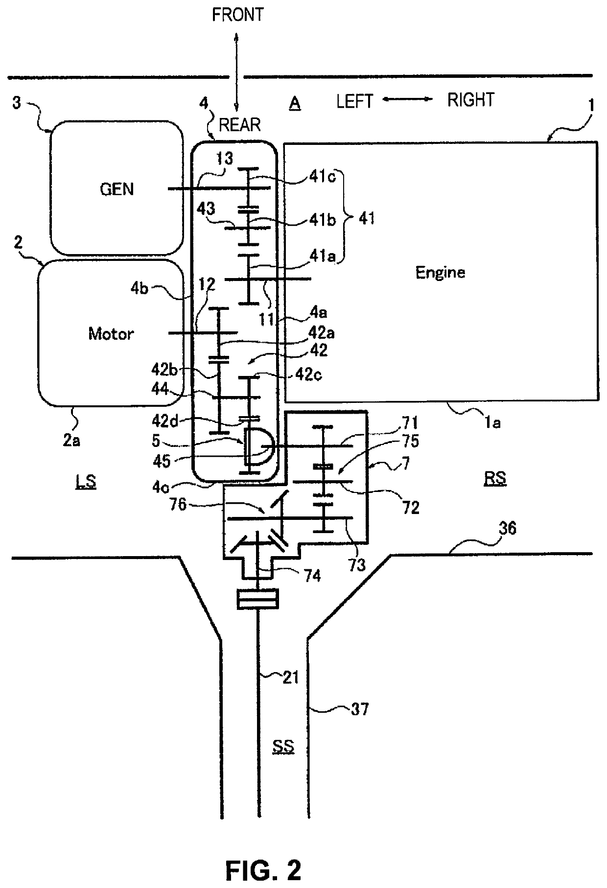 Power transmission device for four-wheel drive vehicle