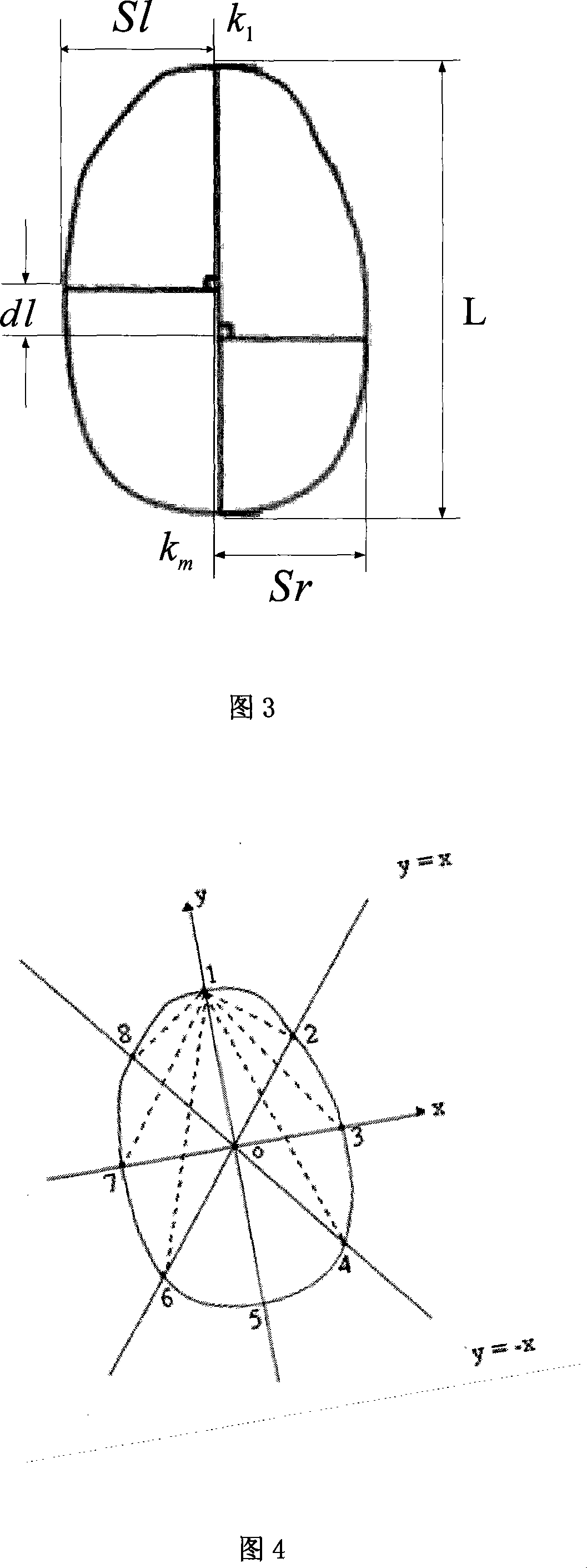 Method for recognizing outline shape of digital image