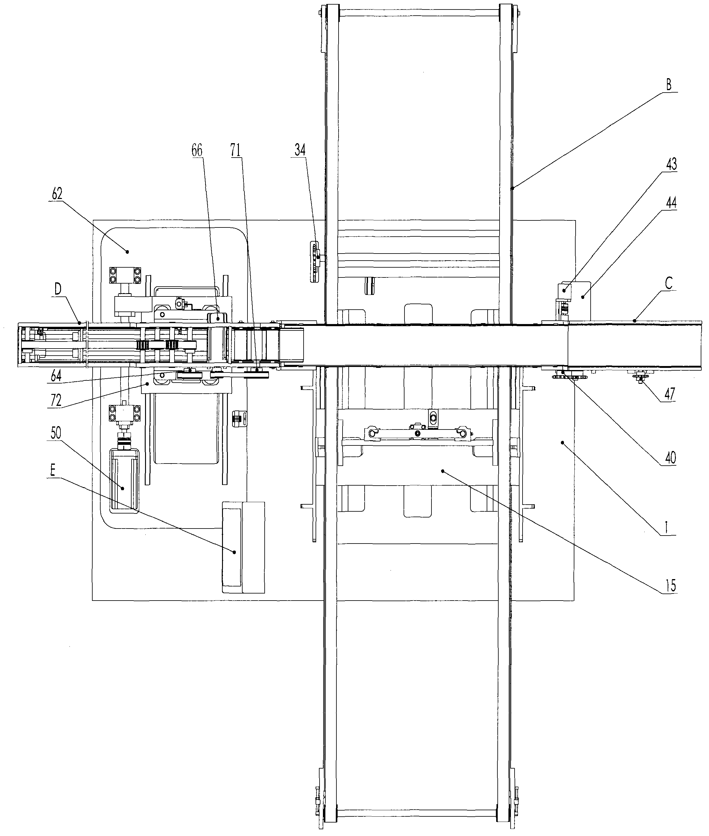 Automatic tray placing machine