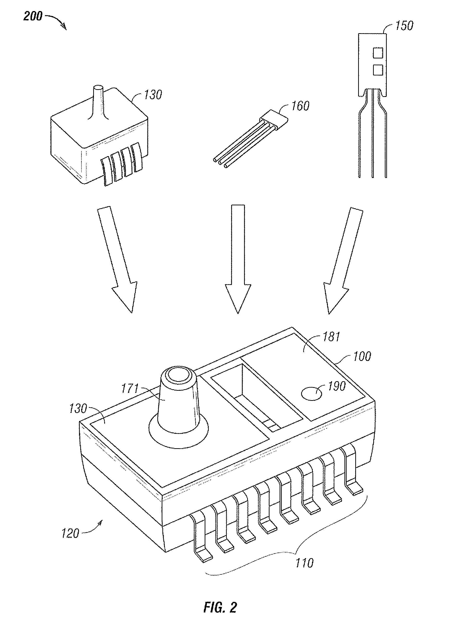 Integrated mechanical package design for combi sensor apparatus