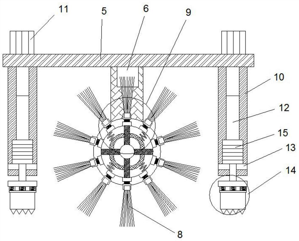 A fast ice-breaking and snow-shoveling brush for road cleaning