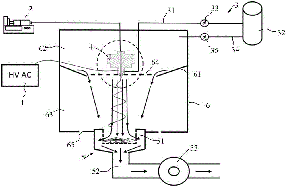 Preparation method and device for three-dimensional support for spinning by utilizing gas-electro spinning based on negative-pressure collection