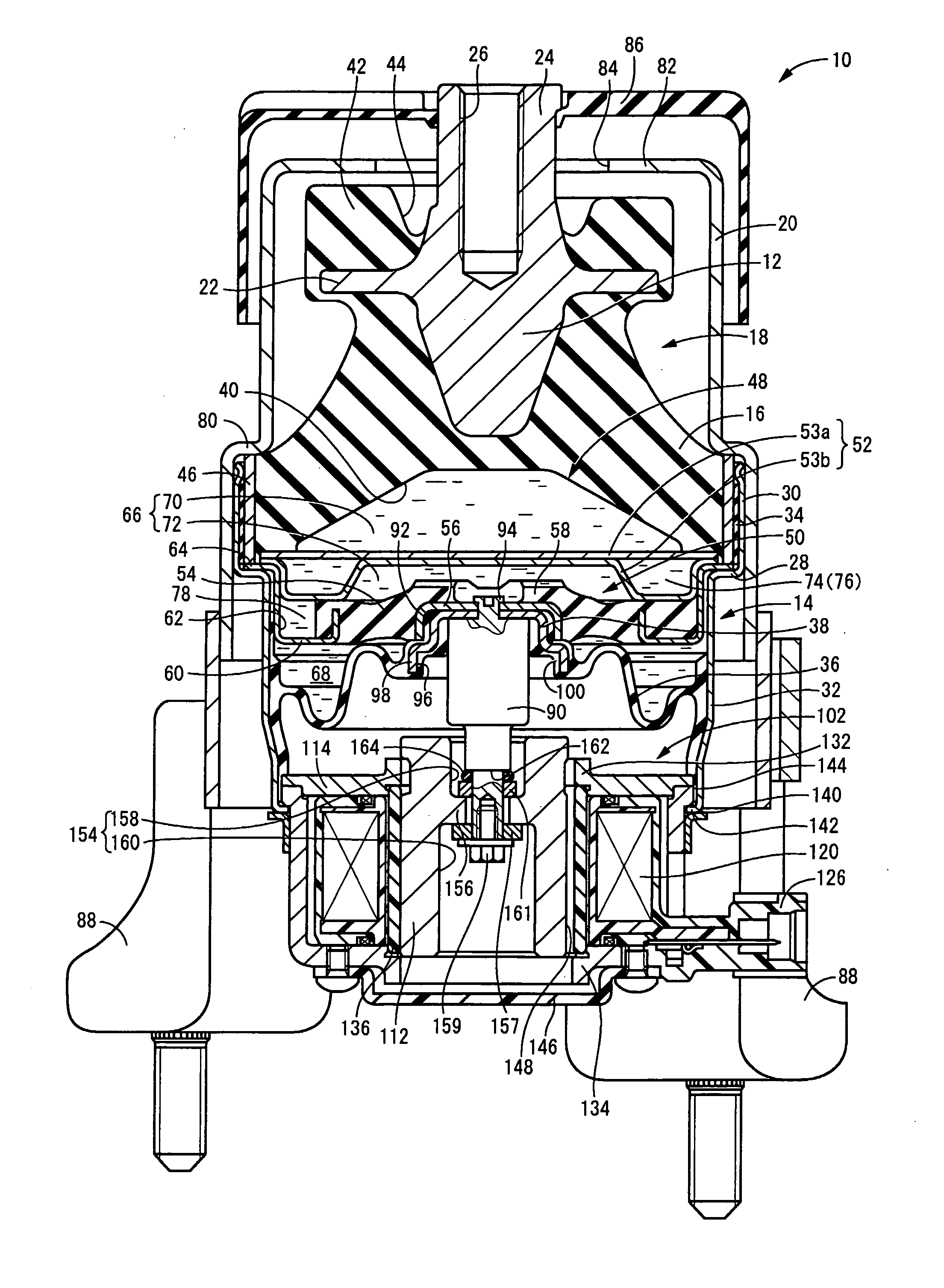 Active vibration damping device