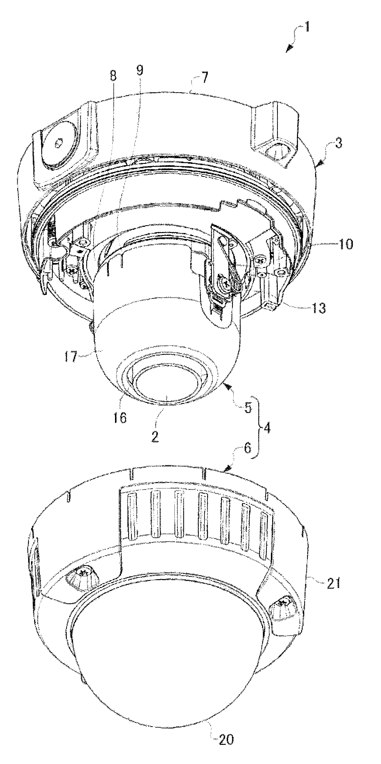 Dome-shaped camera