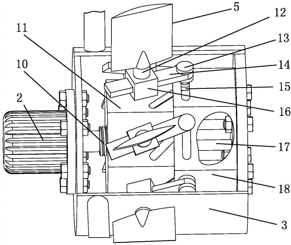 Mechanical device for immediately adjusting installing angle of guide vane