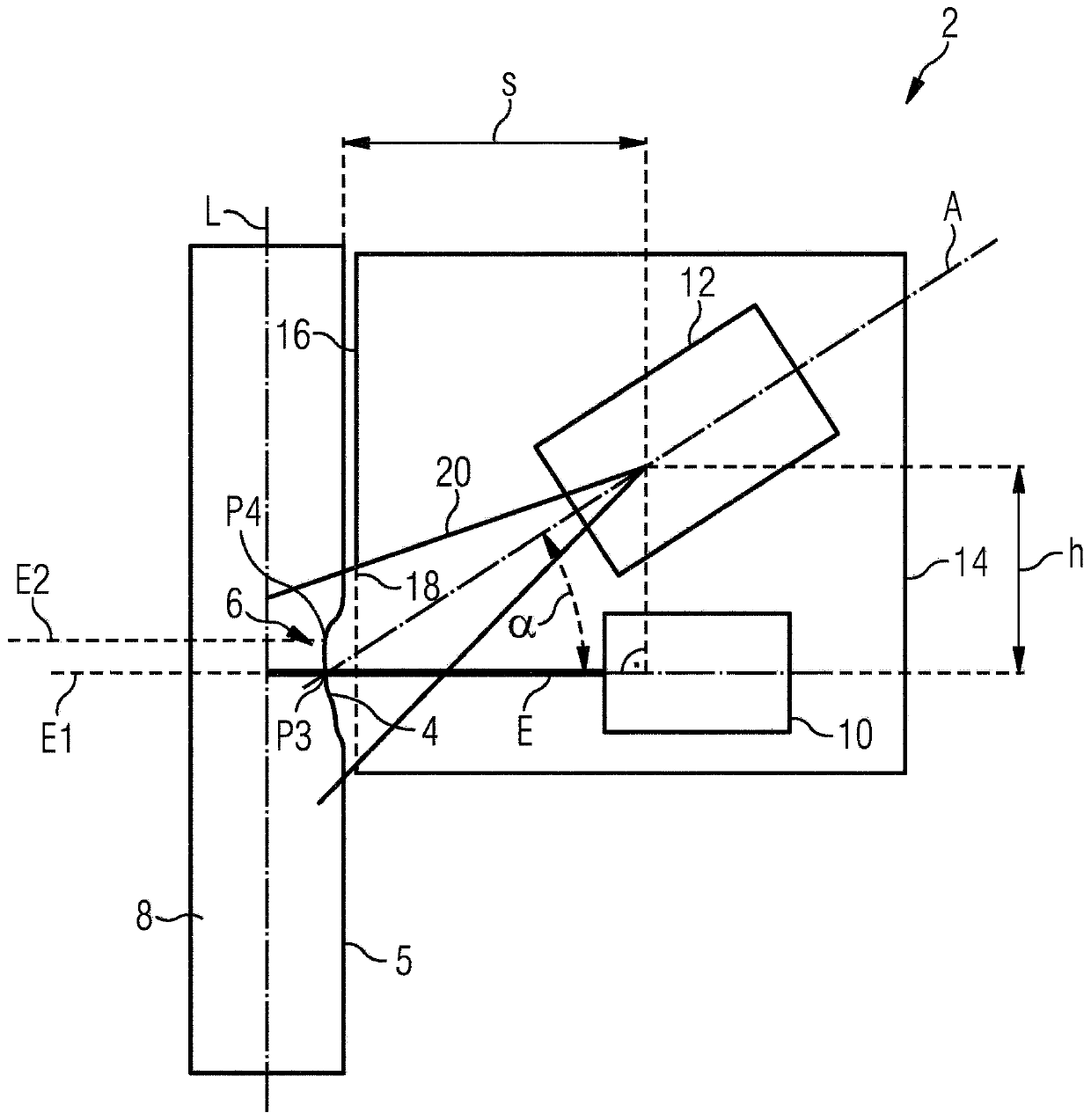 Device and method for detecting and/or examining an abrasion on the surface of a cylindrical component
