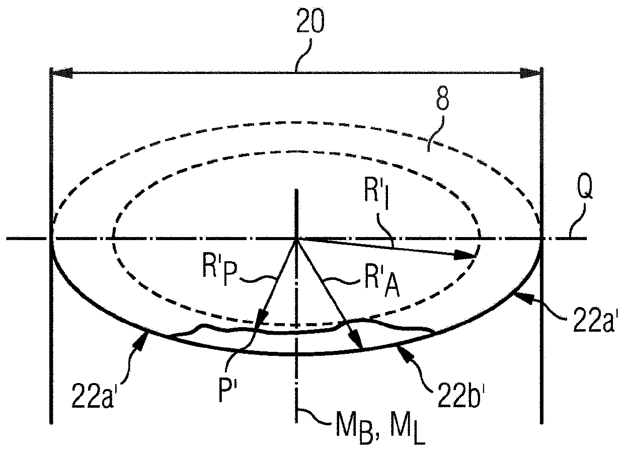Device and method for detecting and/or examining an abrasion on the surface of a cylindrical component