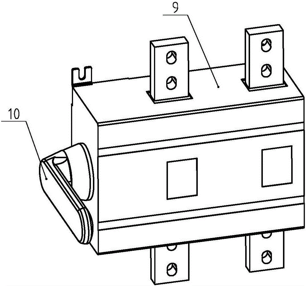 Design method of isolating switch operated from side