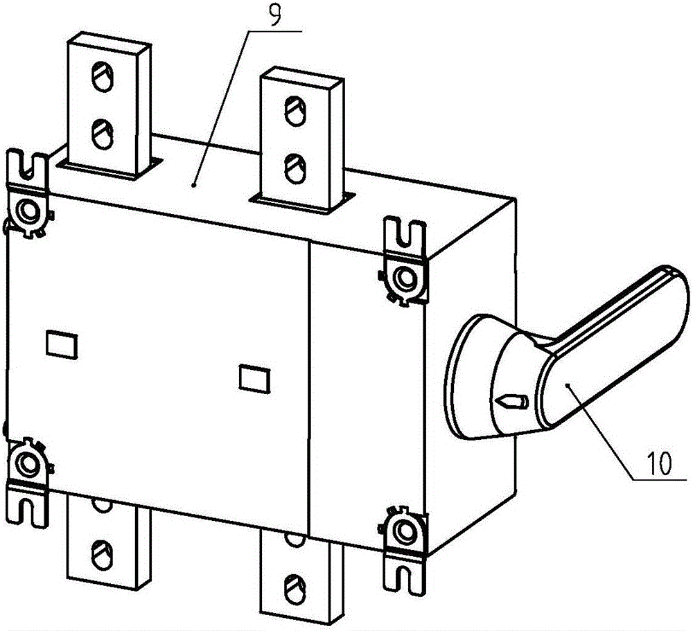 Design method of isolating switch operated from side