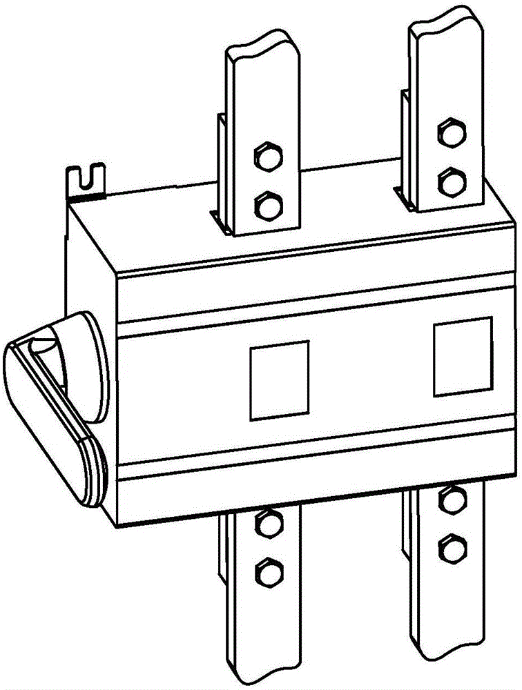 Design method of isolating switch operated from side