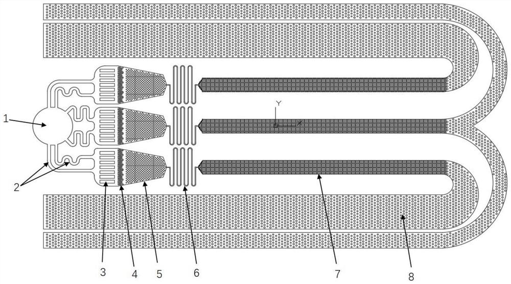 Independent multichannel immunofluorescence microfluidic chip and immunofluorescence detection method