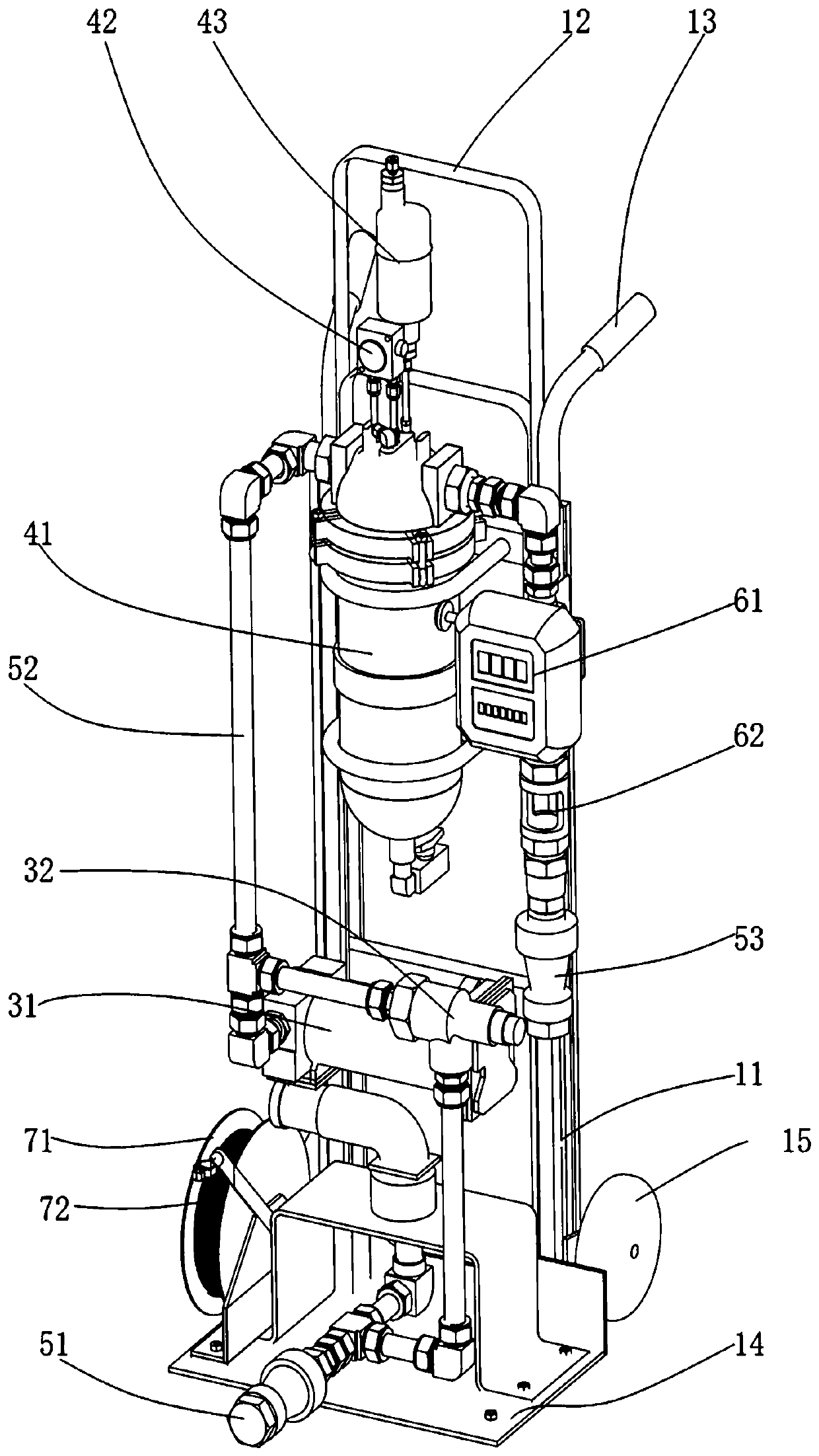 Portable type oiling device and oil supply method thereof