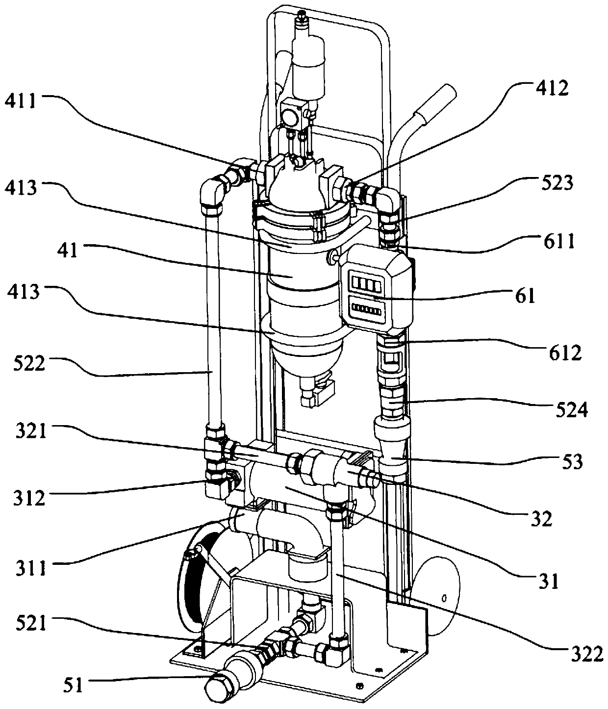 Portable type oiling device and oil supply method thereof