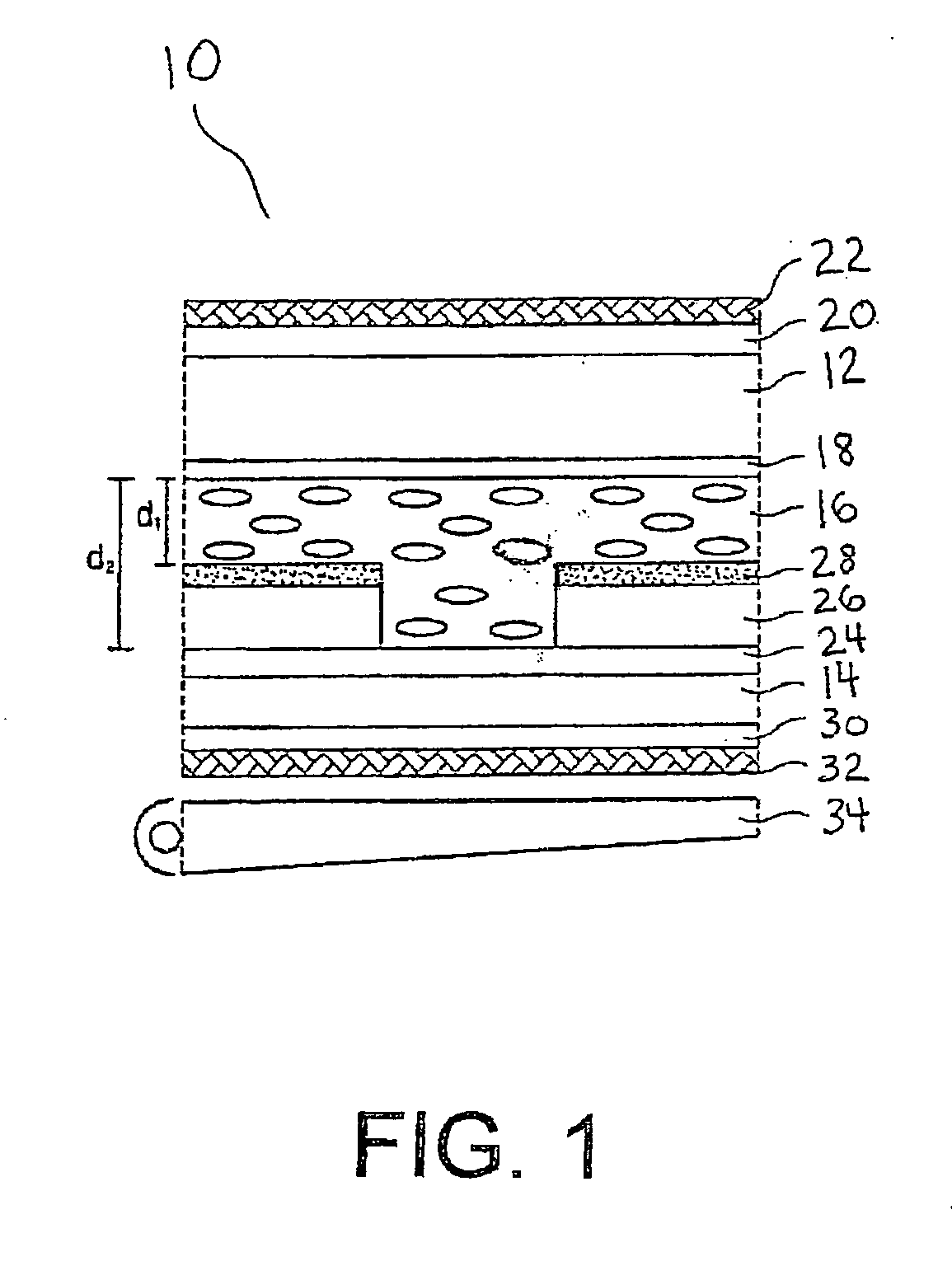 Polymer stabilized electrically controlled birefringence transflective LCD