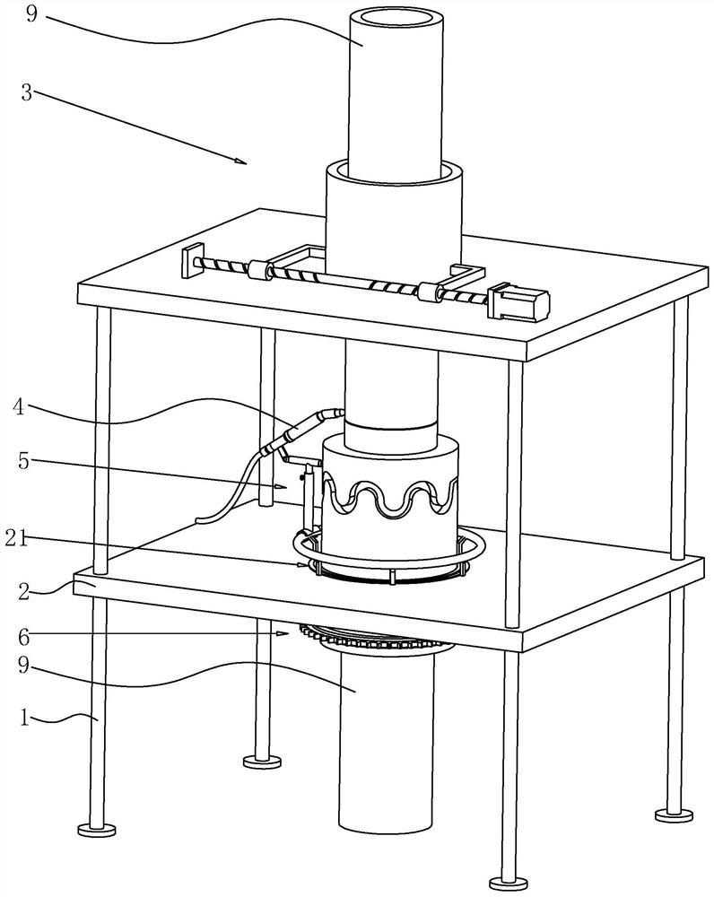 Deep pile foundation construction device and construction method thereof