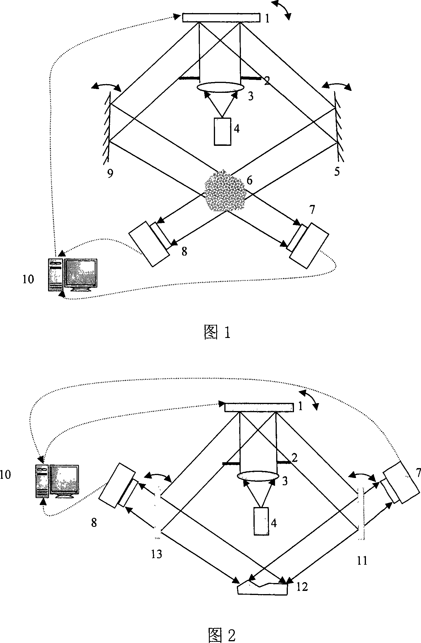 Measuring device and method for transparent substance and reflector based on digital microscope and data synthetic technique