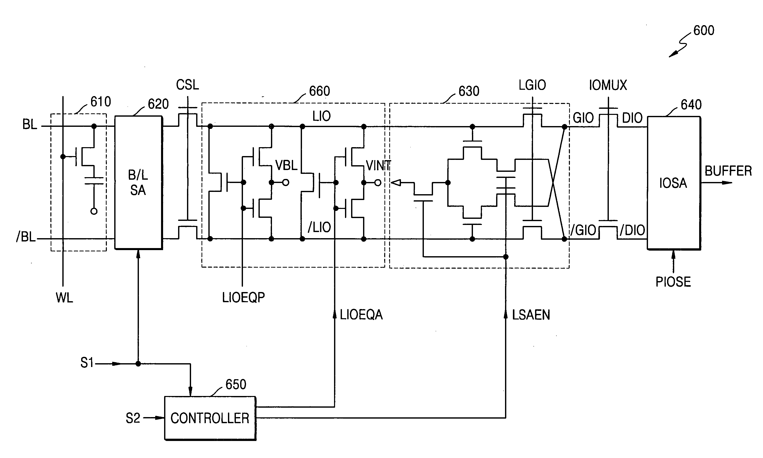 Semiconductor memory device having local sense amplifier with on/off control