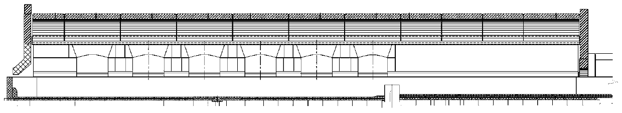 Melting furnace structure applied to production of high aluminum electronic glass