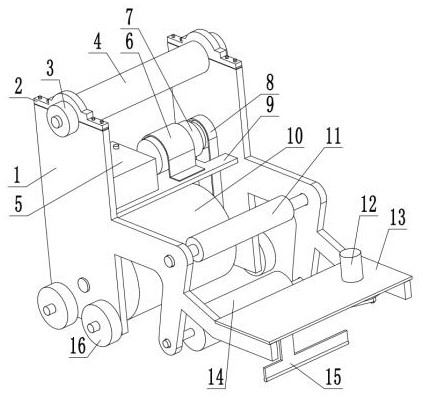 A waterproof membrane laying tool