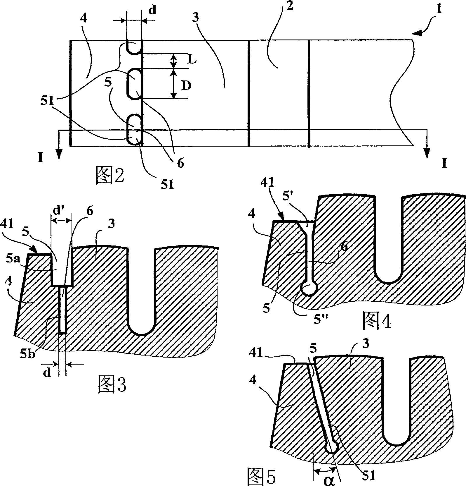 Protective element for a tread