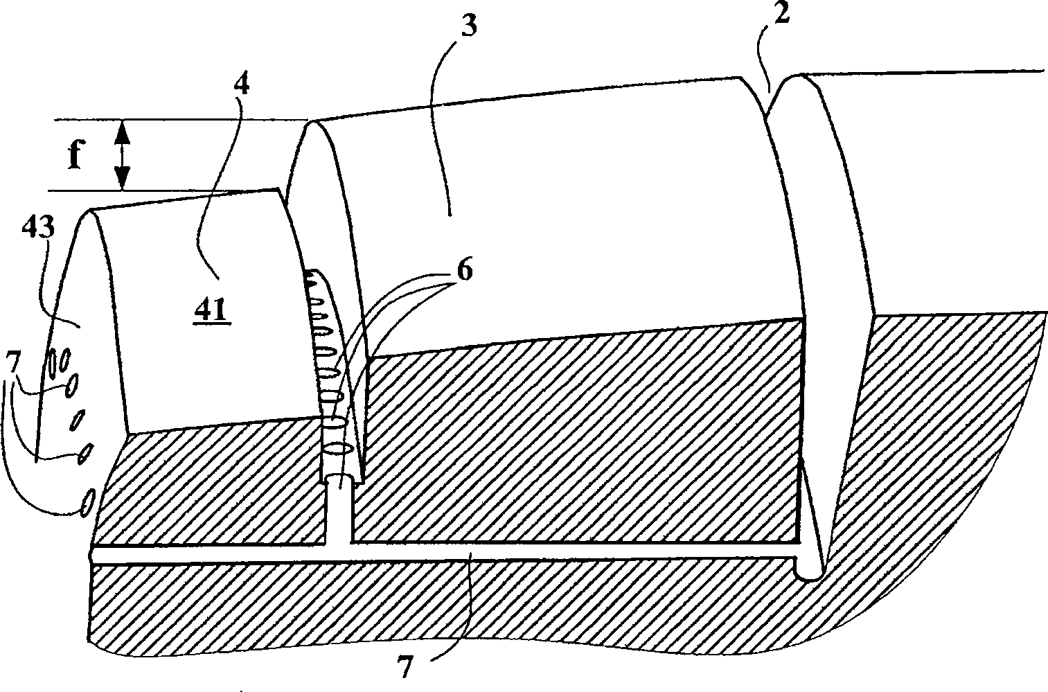 Protective element for a tread