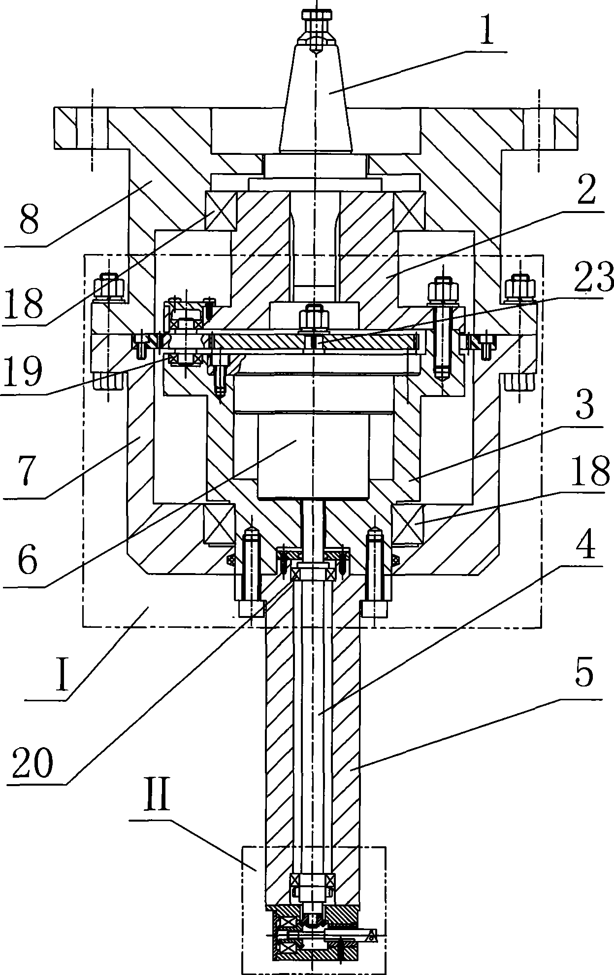 Numerically controlled machine taper-hole boring device and method