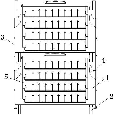 Machine part loading and transporting box