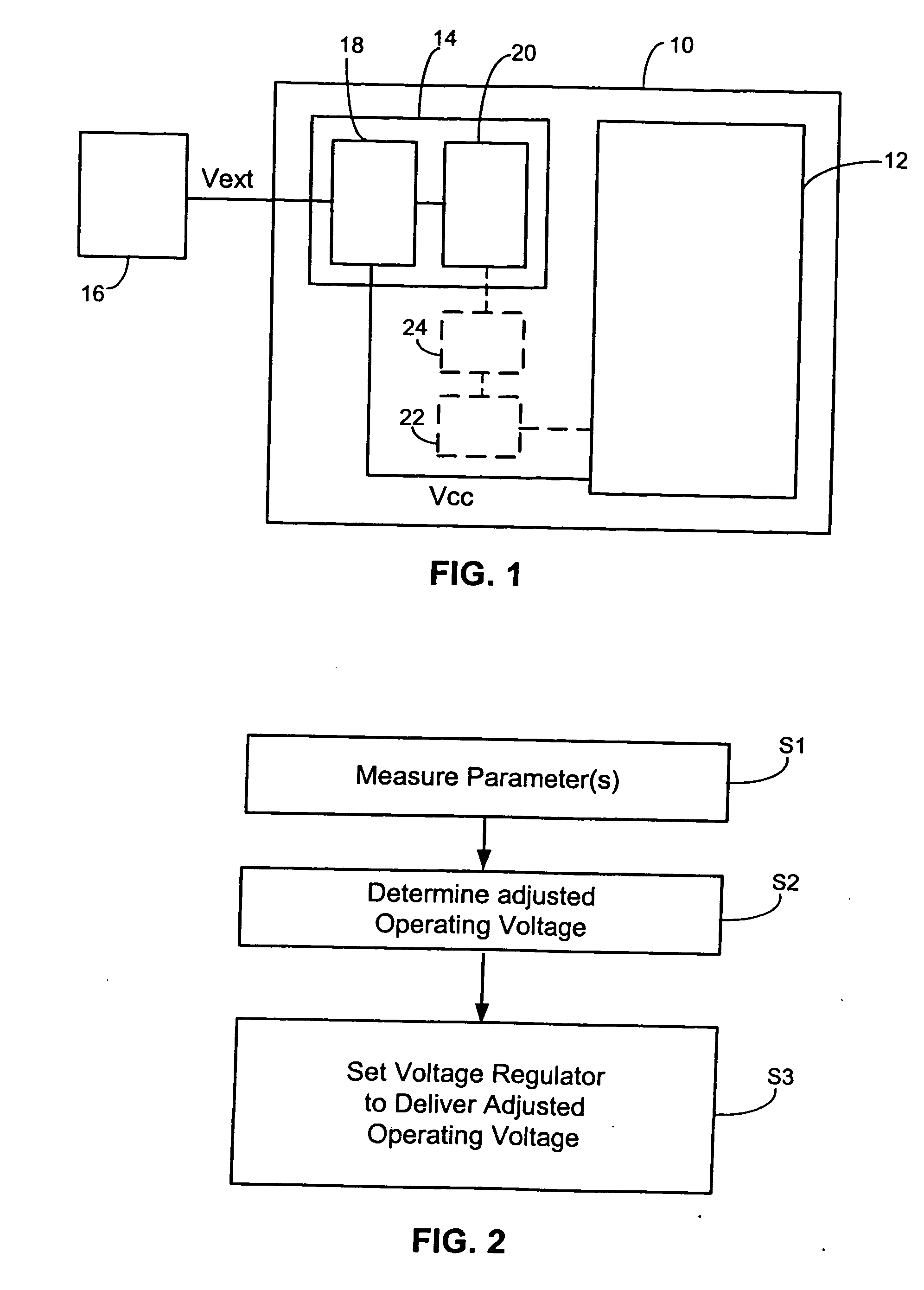 On-chip voltage regulator using feedback on process/product parameters