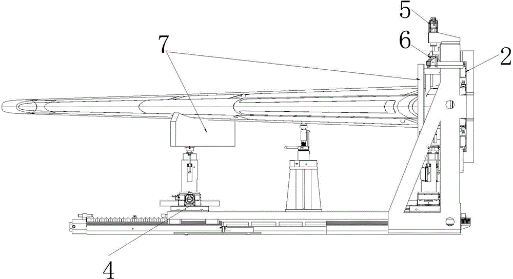 Clamp for processing vertical positioning surface of tail wing of airplane